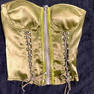 Green Polyester Corset
